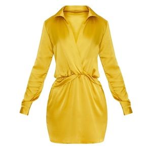PRETTYLITTLETHINGS SILKY SHIRT DRESS
